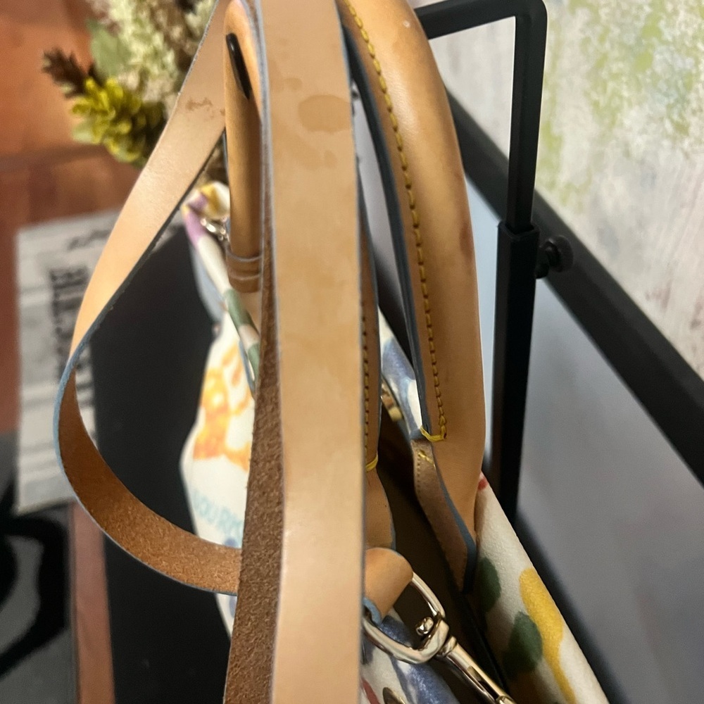 Dooney & Bourke Colorful Handprint Canvas Tote - Picture 12 of 13